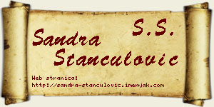 Sandra Stančulović vizit kartica